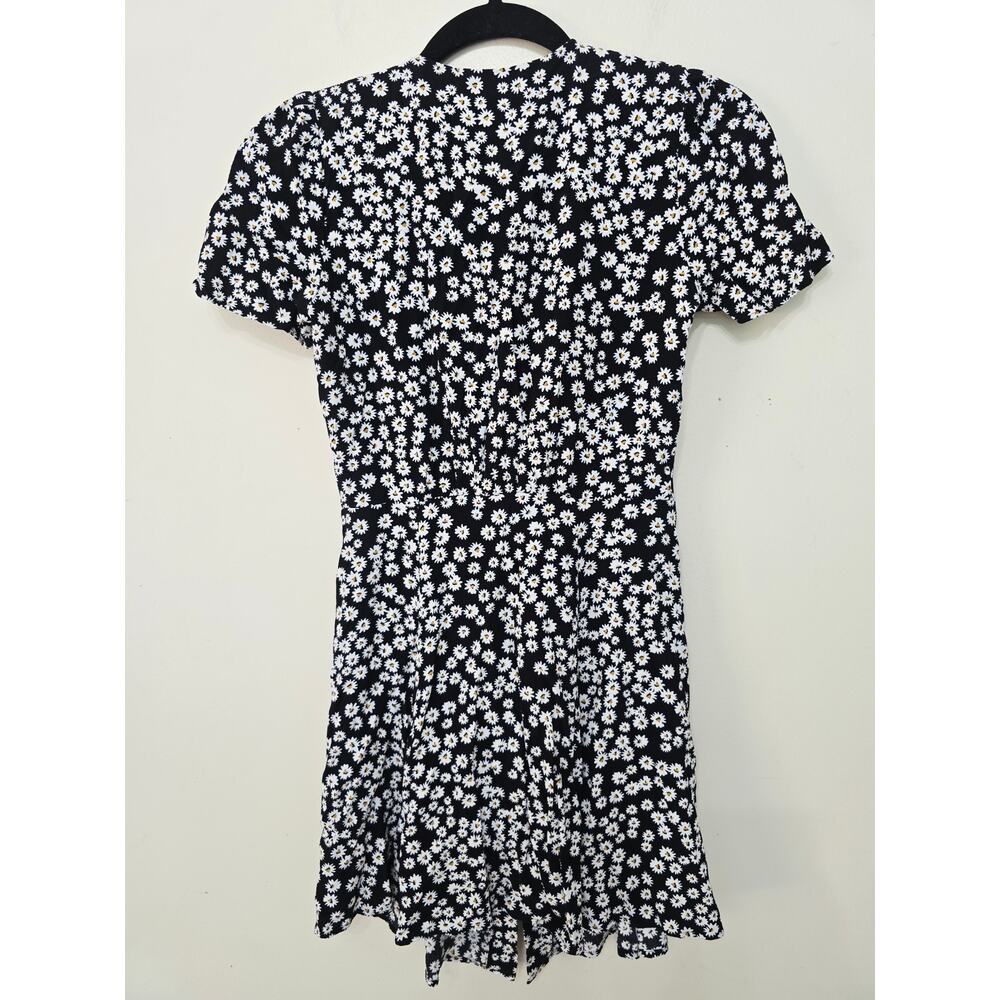 Sézane Norabel Daisies Mini Dress Women’s 34 US 2 Black Floral - Picture 3 of 8